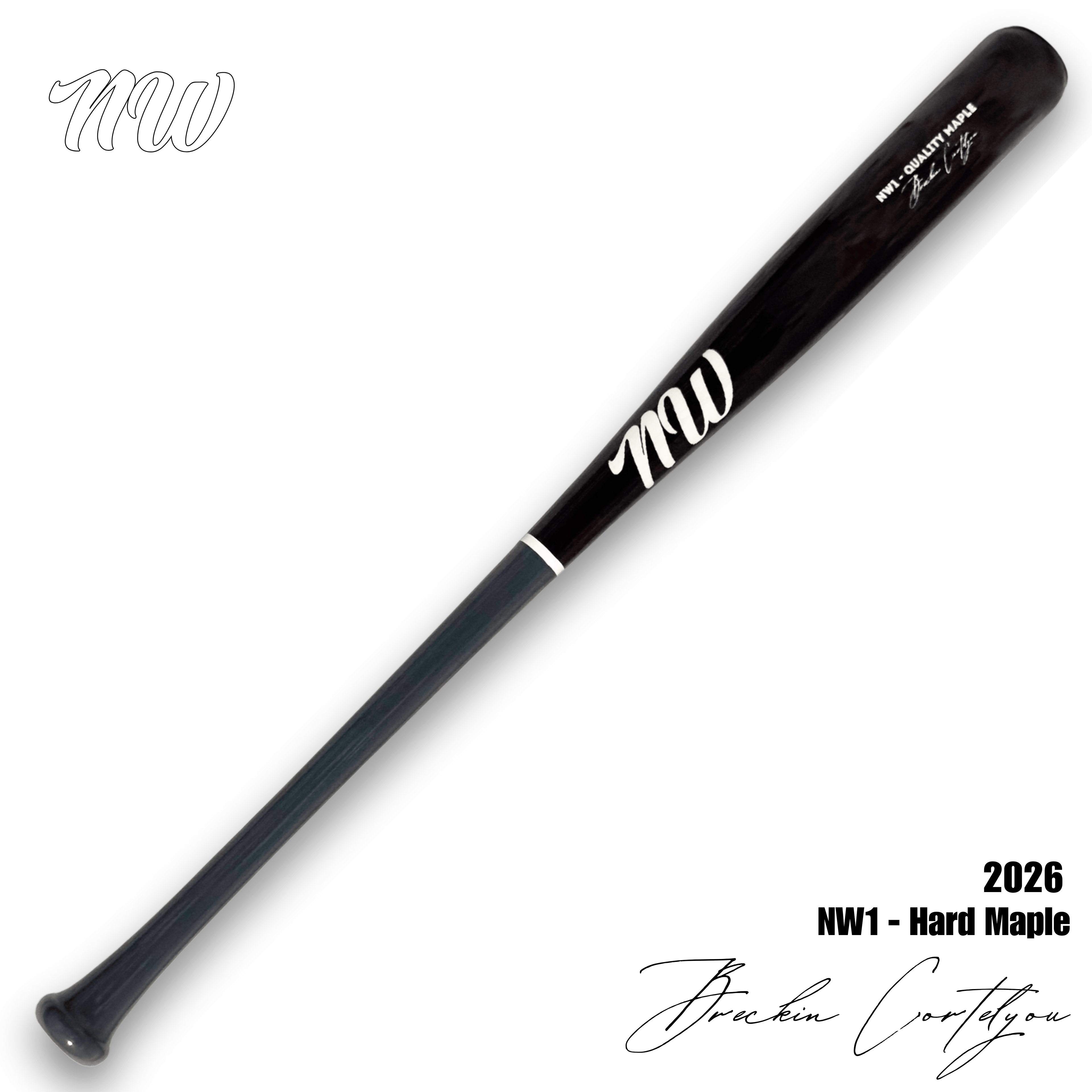 NW1 Baseball Bat - Deep Cherry/Grey 50/50