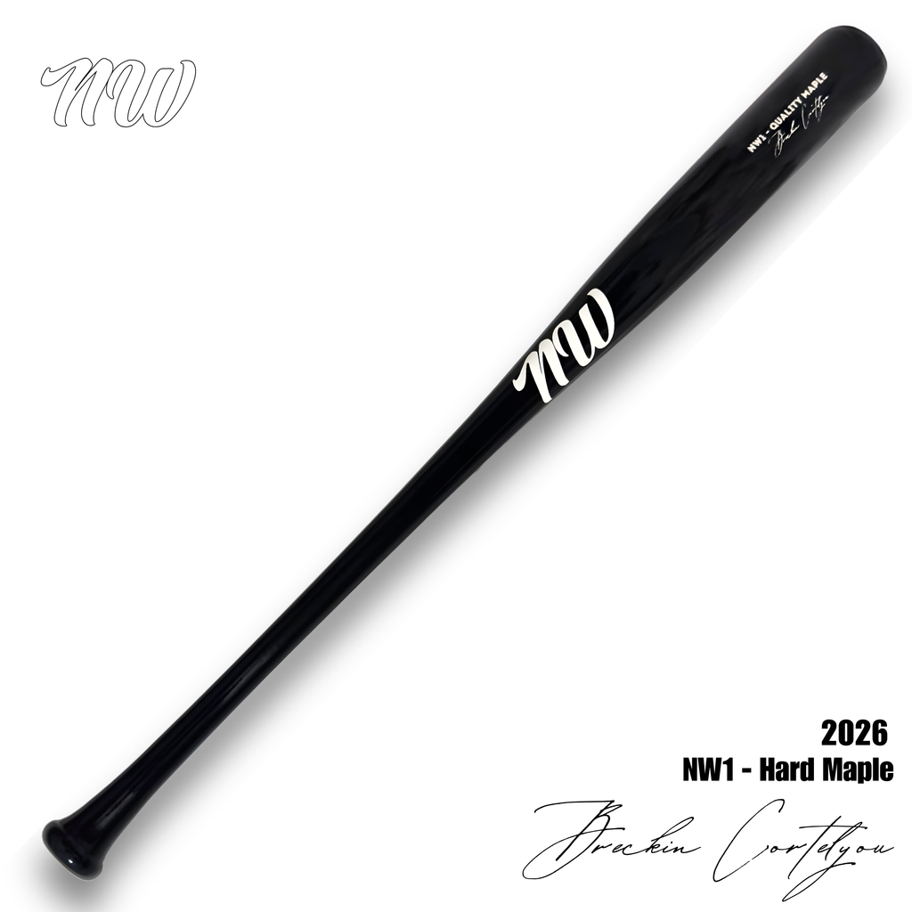 NW1 Baseball Bat - Glossy Black NO Stripe