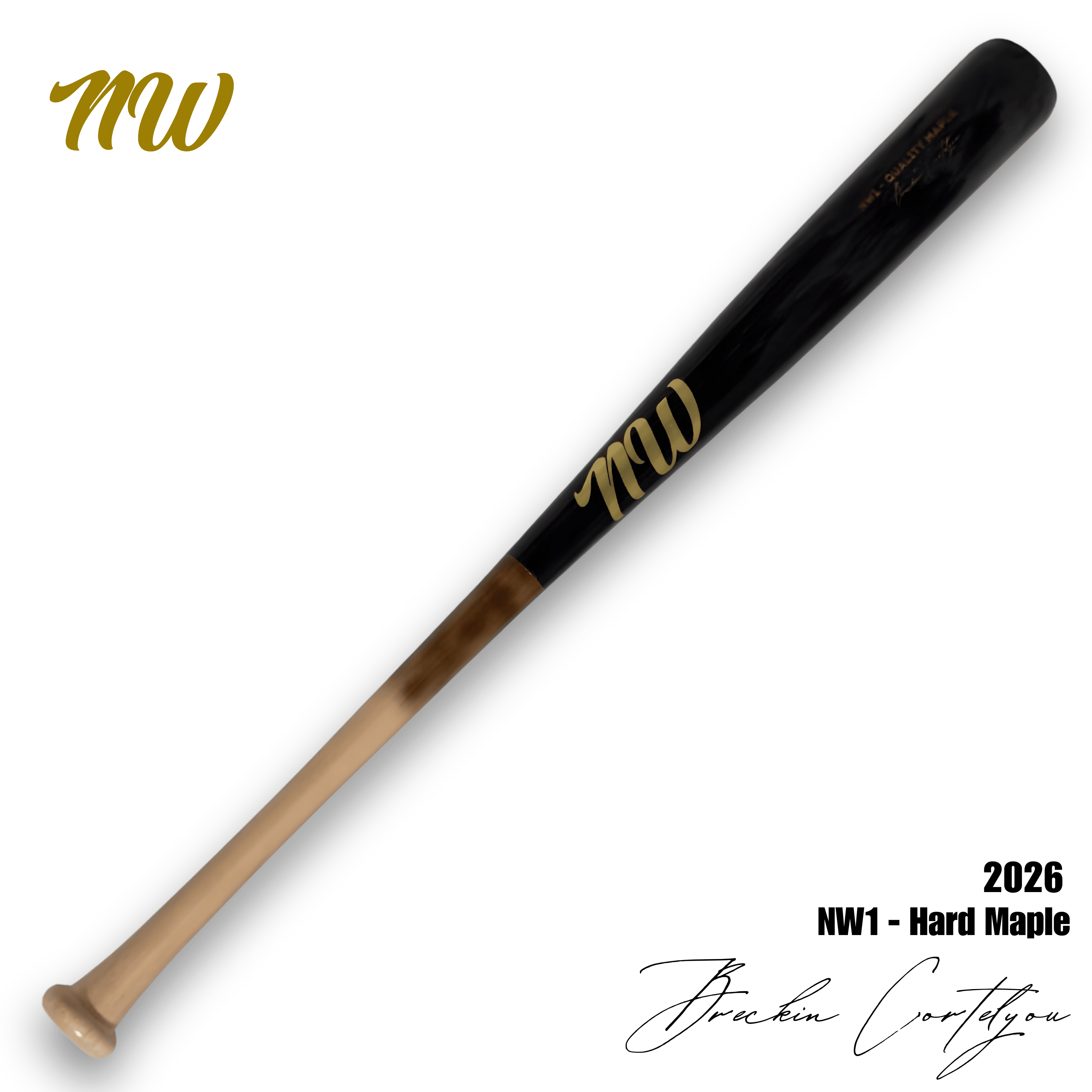 NW1 BASEBALL BAT - Black/Burned 50/50
