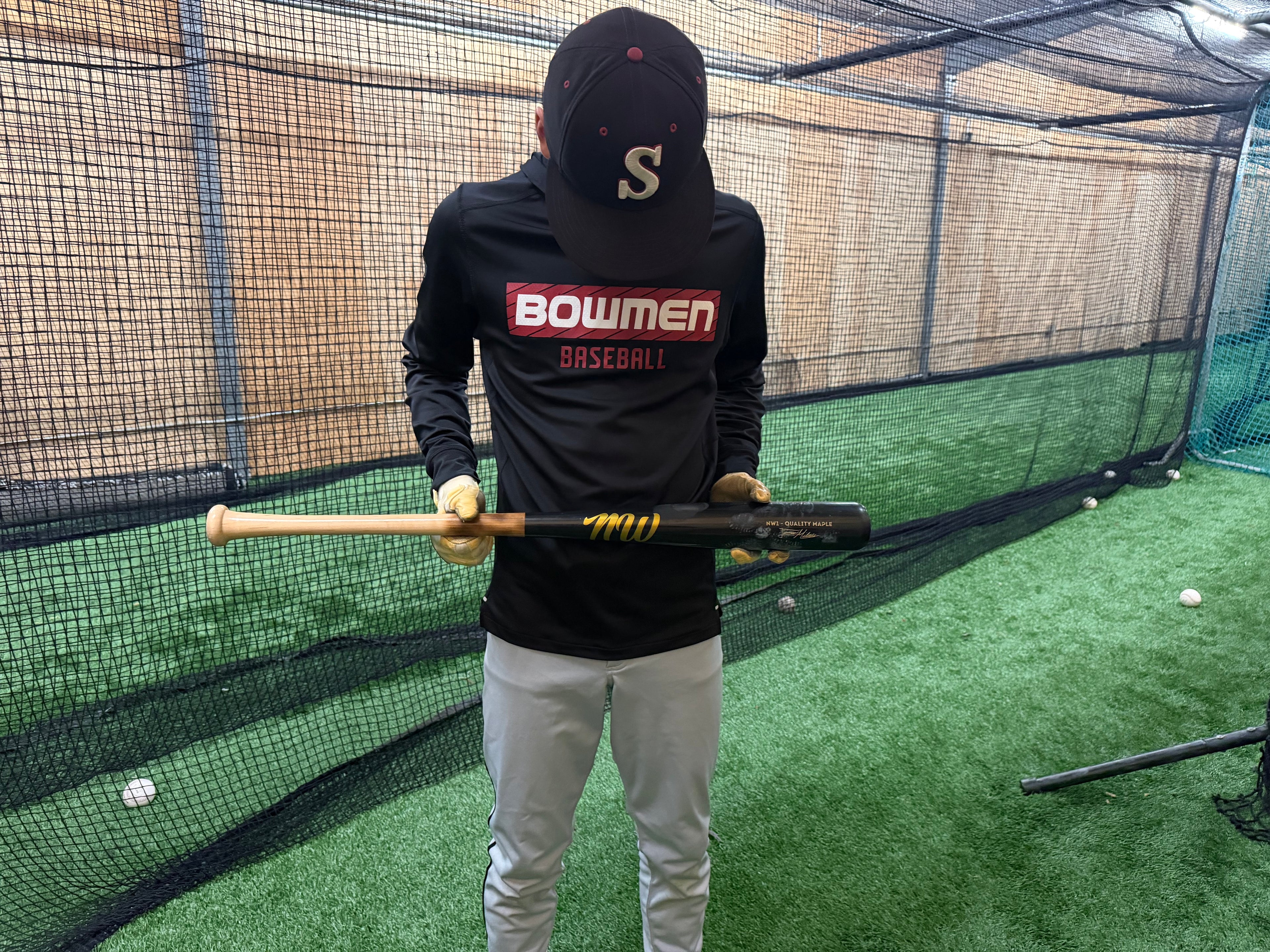 NW1 BASEBALL BAT - Black/Burned 50/50
